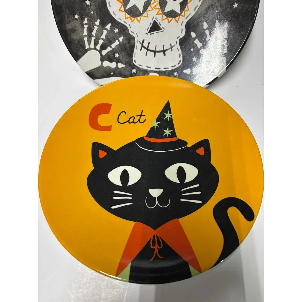 Pottery Barn Kids Cambria Halloween Plates Set of 2 9